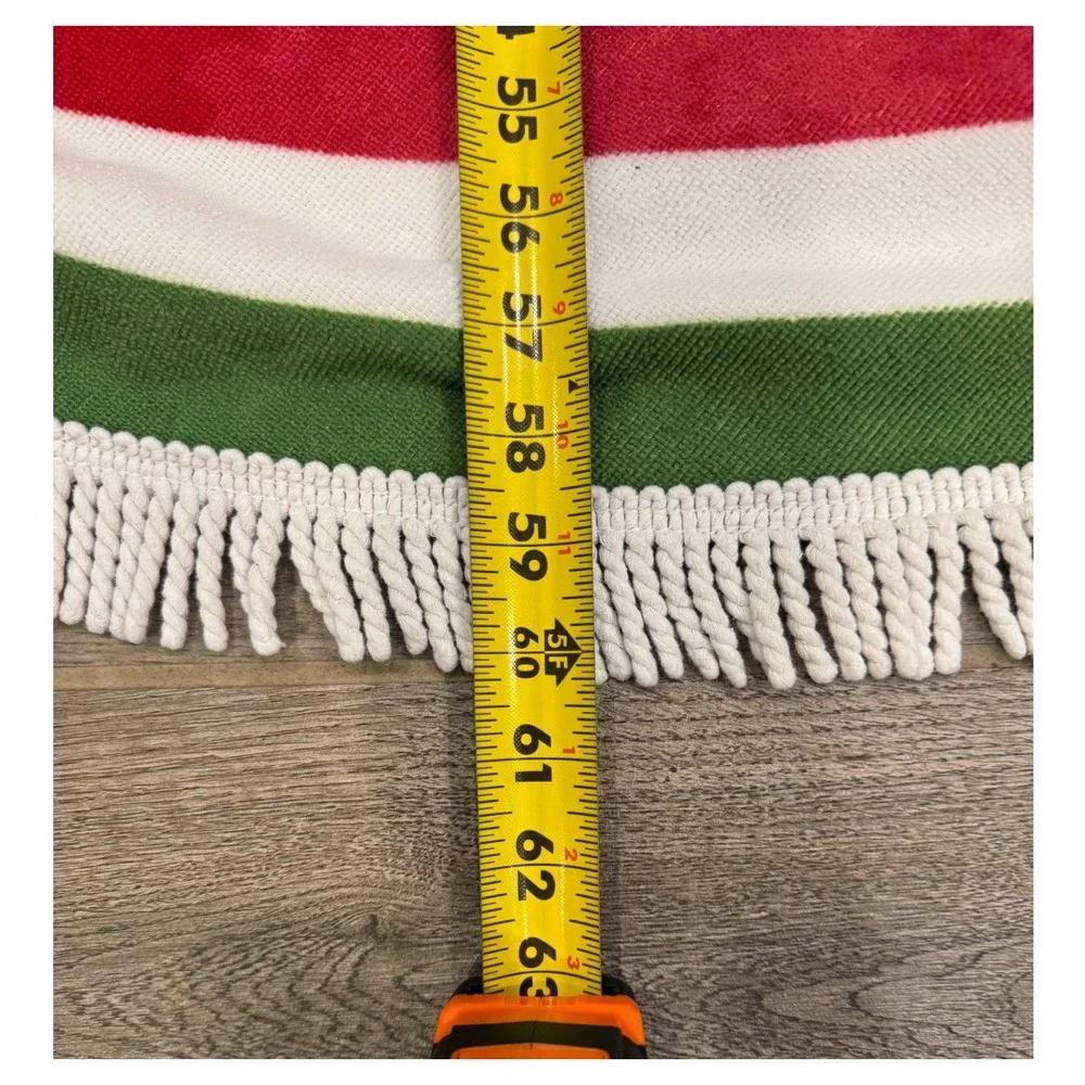 Safdie & Co Round Beach Towel 60 Inch Red Watermelon Fringe Tassel Summer Picnic